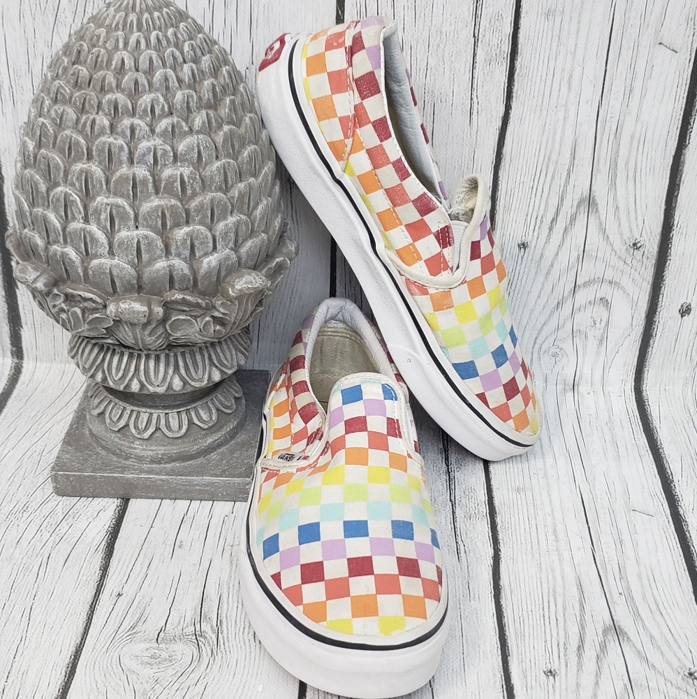 Vans Slip On - Rainbow Size 4 Kids